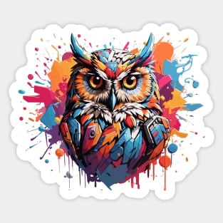 colorful owl Sticker